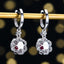 14K GOLD 0.84 CTW NATURAL RUBY & DIAMOND EARRINGS