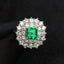 14K GOLD 3.05 CTW NATURAL EMERALD & DIAMOND RING