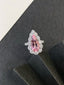 14K GOLD 4.66 CTW VIVID PINK NATURAL MORGANITE & DIAMOND RING/PENDANT( WITHOUT CHAIN )