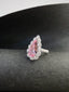 14K GOLD 4.66 CTW VIVID PINK NATURAL MORGANITE & DIAMOND RING/PENDANT( WITHOUT CHAIN )