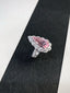 14K GOLD 4.66 CTW VIVID PINK NATURAL MORGANITE & DIAMOND RING/PENDANT( WITHOUT CHAIN )