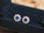 14K GOLD 0.98 CTW NATURAL SAPPHIRE & DIAMOND EARRINGS