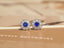 14K GOLD 0.98 CTW NATURAL SAPPHIRE & DIAMOND EARRINGS