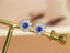 14K GOLD 0.98 CTW NATURAL SAPPHIRE & DIAMOND EARRINGS