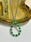 14K GOLD 1.80 CT NATURAL TSAVORITE & SAPPHIRE PENDANT( WITHOUT CHAIN )