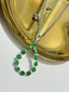 14K GOLD 1.80 CT NATURAL TSAVORITE & SAPPHIRE PENDANT( WITHOUT CHAIN )