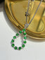 14K GOLD 1.80 CT NATURAL TSAVORITE & SAPPHIRE PENDANT( WITHOUT CHAIN )