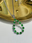 14K GOLD 1.80 CT NATURAL TSAVORITE & SAPPHIRE PENDANT( WITHOUT CHAIN )