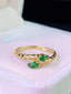 14K GOLD 0.75 CT NATURAL TSAVORITE RING