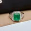 14K GOLD 2.60 CT NATURAL EMERALD & DIAMOND RING