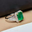 14K GOLD 2.60 CT NATURAL EMERALD & DIAMOND RING