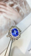 14K GOLD 2.61 CT NATURAL SAPPHIRE & DIAMOND RING/PENDANT( WITHOUT CHAIN )