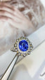 14K GOLD 2.61 CT NATURAL SAPPHIRE & DIAMOND RING/PENDANT( WITHOUT CHAIN )