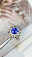 14K GOLD 2.61 CT NATURAL SAPPHIRE & DIAMOND RING/PENDANT( WITHOUT CHAIN )