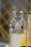 14K GOLD 1.60 CTW NATURAL RUBY & DIAMOND EARRINGS