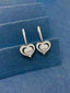 GIA CERTIFIED 14K GOLD 1.70 CTW NATURAL E SI1 HEART DIAMOND EARRINGS