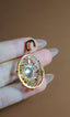 14K GOLD 2.45 CTW NATURAL AQUAMARINE & DIAMOND PENDANT( WITHOUT CHAIN )