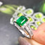 14K GOLD 1.70 CTW NATURAL EMERALD & DIAMOND RING