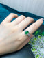 14K GOLD 1.70 CTW NATURAL EMERALD & DIAMOND RING