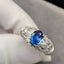 14K GOLD 2.69 CTW NATURAL SAPPHIRE & DIAMOND RING