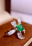 14K GOLD 2.38 CTW NATURAL EMERALD & DIAMOND RING