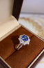 14K GOLD 2.81 CTW NATURAL SAPPHIRE & DIAMOND RING