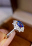 14K GOLD 2.81 CTW NATURAL SAPPHIRE & DIAMOND RING