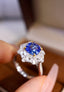 14K GOLD 2.81 CTW NATURAL SAPPHIRE & DIAMOND RING