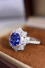 14K GOLD 2.81 CTW NATURAL SAPPHIRE & DIAMOND RING