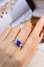 14K GOLD 4.86 CTW NATURAL SAPPHIRE & DIAMOND RING