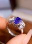 14K GOLD 4.86 CTW NATURAL SAPPHIRE & DIAMOND RING