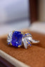 14K GOLD 4.86 CTW NATURAL SAPPHIRE & DIAMOND RING