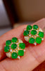 14K GOLD 3.39 CTW NATURAL EMERALD & DIAMOND EARRINGS