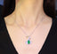 14K GOLD 2.66 CTW VIVID GREEN NATURAL EMERALD & DIAMOND PENDANT( WITHOUT CHAIN )