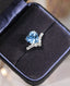 14K GOLD 2.38 CT NATURAL AQUAMARINE & DIAMOND RING