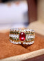 14K GOLD 1.36 CTW NATURAL RUBY & DIAMOND RING