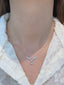 14K GOLD 0.48 CT NATURAL H DIAMOND NECKLACE