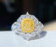 14K GOLD 1.62 CTW NATURAL YELLOW DIAMOND & DIAMOND RING