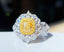 14K GOLD 1.62 CTW NATURAL YELLOW DIAMOND & DIAMOND RING