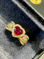 14K GOLD 1.20 CT NATURAL RUBY & DIAMOND RING