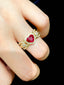 14K GOLD 1.20 CT NATURAL RUBY & DIAMOND RING