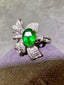 14K GOLD 1.39 CT NATURAL EMERALD & DIAMOND RING