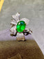 14K GOLD 1.39 CT NATURAL EMERALD & DIAMOND RING