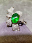 14K GOLD 1.39 CT NATURAL EMERALD & DIAMOND RING