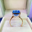 14K GOLD 11.57 CTW NATURAL TOPAZ & DIAMOND RING