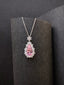 14K GOLD 2.53 CTW VIVID PINK NATURAL MORGANITE & DIAMOND PENDANT( WITHOUT CHAIN )