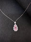 14K GOLD 2.53 CTW VIVID PINK NATURAL MORGANITE & DIAMOND PENDANT( WITHOUT CHAIN )