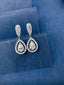 GIA CERTIFIED 14K GOLD 0.60 CT NATURAL F VS PEAR DIAMOND EARRINGS