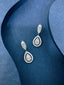 GIA CERTIFIED 14K GOLD 0.60 CT NATURAL F VS PEAR DIAMOND EARRINGS