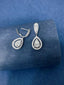 GIA CERTIFIED 14K GOLD 0.60 CT NATURAL F VS PEAR DIAMOND EARRINGS